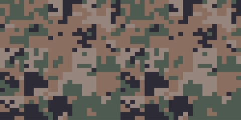 Desert Seamless Camo Graphic Print. Camouflage Seamless Pattern. Military Camouflage Clothing