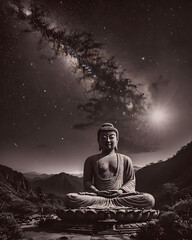 Buddha Statue and Sky