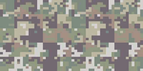 Camouflage Seamless Pattern. Trendy Style Camo, Repeat Print. Military Camouflage Netting