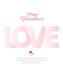 Happy Valentine's Day creative love composition of the hearts Vector illustration Valentine's Day greeting card templates with realistic of beautiful background