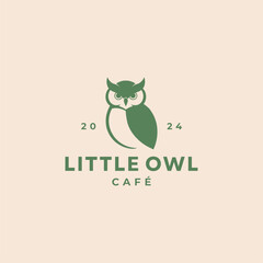 Simple owl logo design template