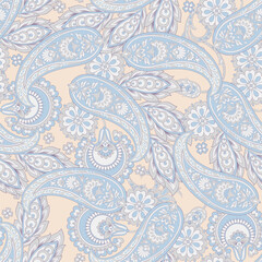 Paisley Damask ornament. Floral Seamless Vector pattern