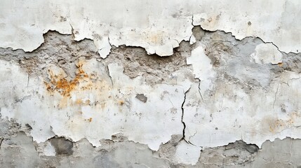 Obraz premium Close-up of a cracked and weathered concrete wall