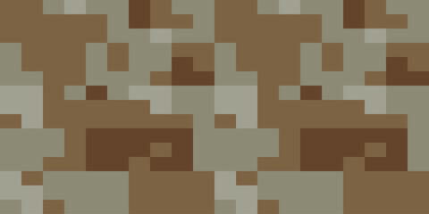 Camouflage Pattern Background Seamless Vector Illustration. Classic Clothing Style Masking Camo Repeat Print. Military Camouflage Clothing