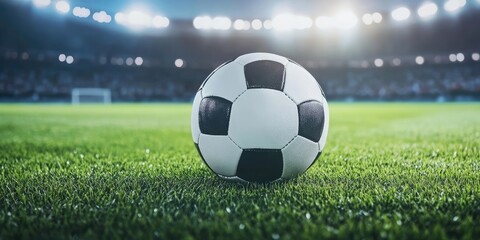 Fototapeta premium Digital banner for broadcasting a football match. This banner is designed specifically for showcasing an upcoming football game in a digital format.