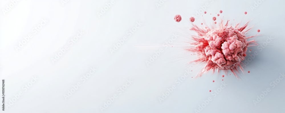 Poster a colorful explosion of pink powder creates a dynamic and artistic visual against a simple white bac