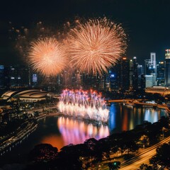 New Year Eve city fireworks show