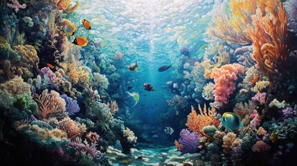 Fototapeta premium Vibrant Underwater World