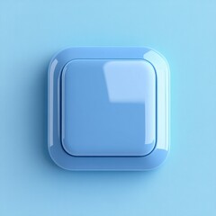 Fototapeta premium Minimalist Light Blue Switch on Simple Background