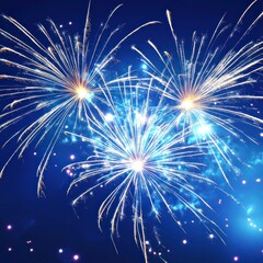 Fototapeta premium New Year Eve celebration with a fireworks display