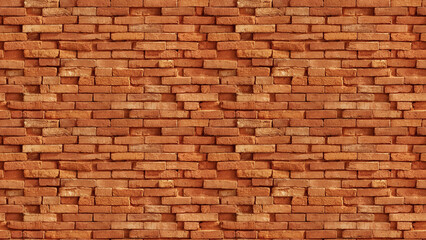 Fototapeta premium rustic orange brick texture: close-up of bricks in rustic orange tones with prominent texture and rich earthiness, evoking a warm, southwestern look ideal for cozy decor