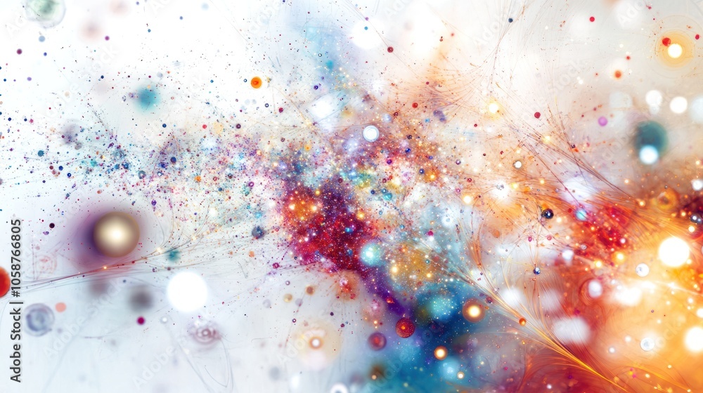 Poster dimension, showcasing a multitude of sparkling stars interconnected by luminous energy threads.