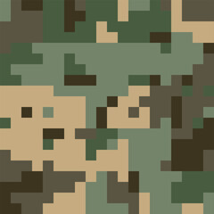 Obraz premium Camouflage Seamless Pattern. Trendy Style Camo, Repeat Print. Military Camouflage Netting