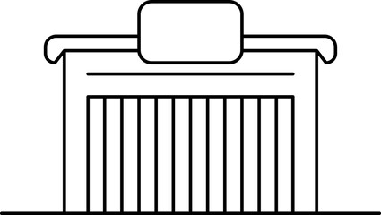 Buildings line icon set. Bank, library, school, courthouse, hospital, university, church, temple, office building, hotel, store, warehouse, farm, factory. Architecture concept. Office, city, real esta