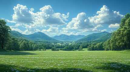 Obraz premium Serene Mountain Meadow