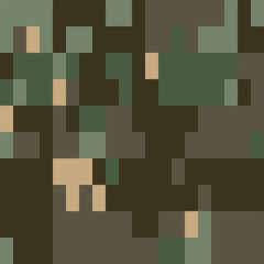 Army Camouflage Background, Classic Seamless Pattern, Military Camouflage
