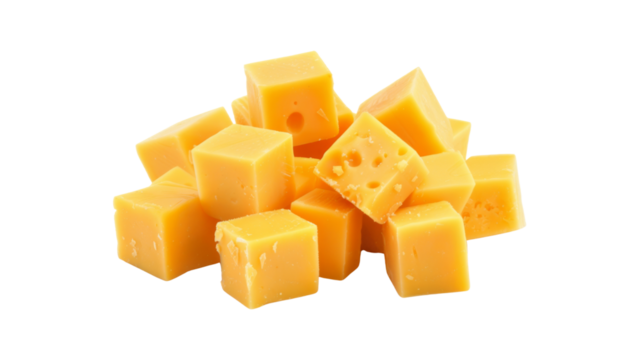 Cheese blocks, transparent background PNG