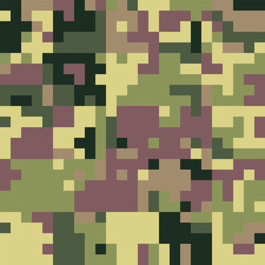 Army Camouflage Background, Classic Seamless Pattern, Military Camouflage Netting