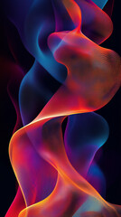 Naklejka premium Fond d'écran pour téléphone avec design abstrait et couleurs vives