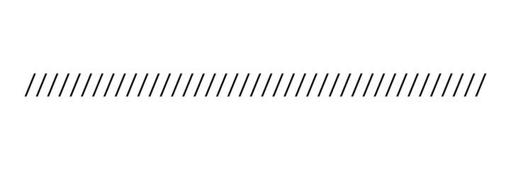 Slash line. Border with diagonal lines. Angle of tilt stripes. Black pattern of footer isolated on white background.