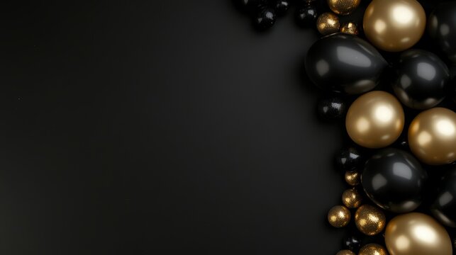 Festive black friday balloon frame for discounts