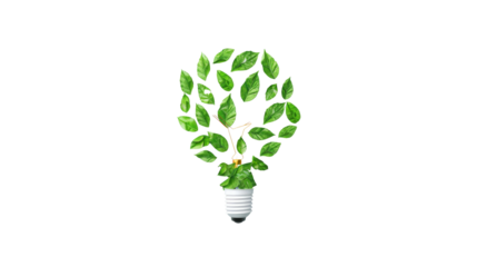 Green energy, transparent background PNG