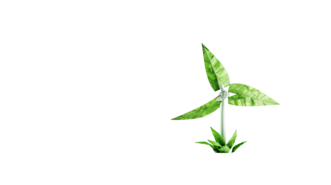 Green energy, transparent background PNG