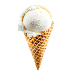 Delicious Vanilla Ice Cream in a Waffle Cone: A Perfect Summer Delight