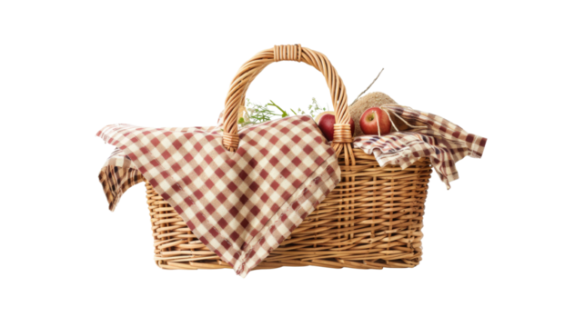 Picnic basket, Transparent background PNG