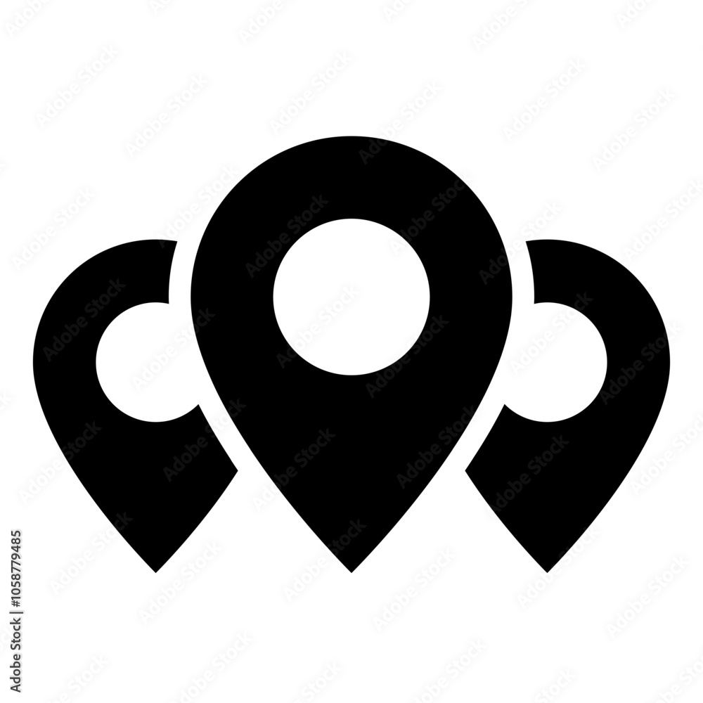 Poster location pin icon. map pin place marker. location icon. map marker pointer icon set. gps location sy