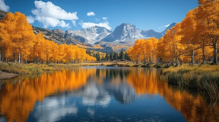 Fototapeta premium Autumn Reflections in the Mountains