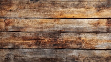 Naklejka premium Close-up of a weathered vintage wooden plank board texture displaying grunge rusted qualities, ideal for highlighting its retro character with ample copy space.