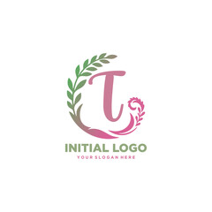 initial logo T