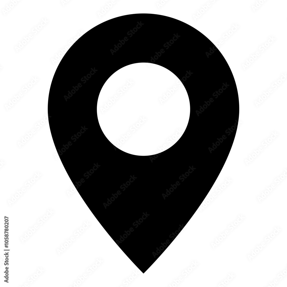 Poster location pin icon. map pin place marker. location icon. map marker pointer icon set. gps location sy