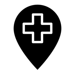 Obraz premium medical location icon