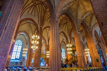 Obraz premium Storkyrkan church interior in Stockholm, Sweden