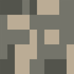 Camouflage Army Pattern Seamless Vector Background, Classic Khaki Texture, Forest Hunting Design. Military Camouflage Netting