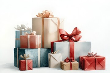A Festively Wrapped Collection of Beautiful Gifts Perfect for Any Celebration or Holiday with Stunning Colors and Eye-Catching Ribbons