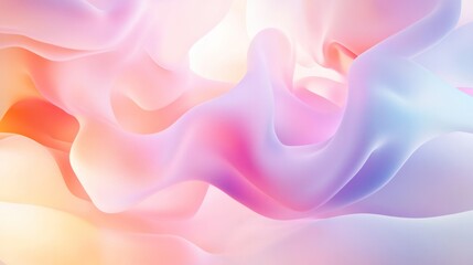 Obraz premium blur, where soft, diffused shapes and light gradients merge into one another. The white background enhances the luminous quality of the colors,