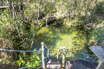 poço na cidade de Alto Paraiso de Goiás, região da Chapada dos Veadeiros, Estado de Goiás, Brasil
