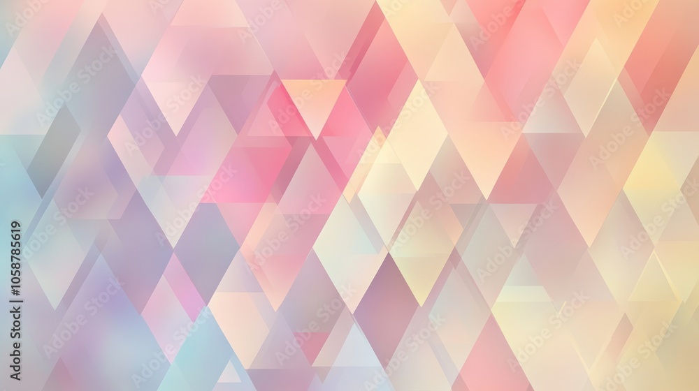 Poster Soft abstract background featuring a triangular pattern in gentle tones