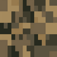 Camouflage Pattern Background Seamless Vector Illustration. Classic Clothing Style Masking Camo Repeat Print. Military Camouflage Suit