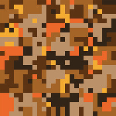 Desert Seamless Camo Graphic Print. Camouflage Seamless Pattern. Military Camouflage Netting