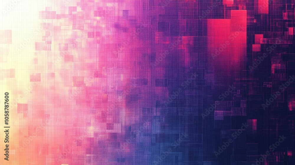 Poster abstract gradient background with a pixelated texture effect