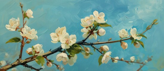 Plums Blooming In The Spring