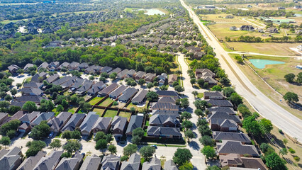 Vacant land along Farm to Market Road 407 in Bartonville near new development residential...