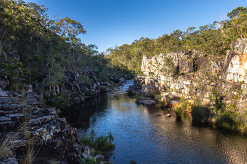 Fototapeta premium paisagem natural na cidade de Alto Paraiso de Goiás, região da Chapada dos Veadeiros, Estado de Goiás, Brasil