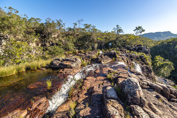 Fototapeta premium paisagem natural na cidade de Alto Paraiso de Goiás, região da Chapada dos Veadeiros, Estado de Goiás, Brasil