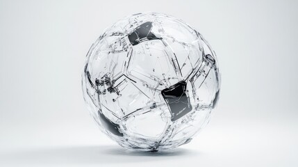 Fototapeta premium A stunning illustration of a soccer ball emitting a powerful sparkle.