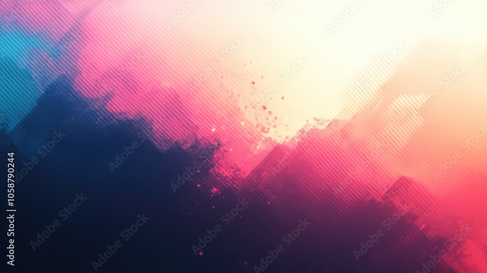 Poster abstract gradient background with a pixelated texture effect
